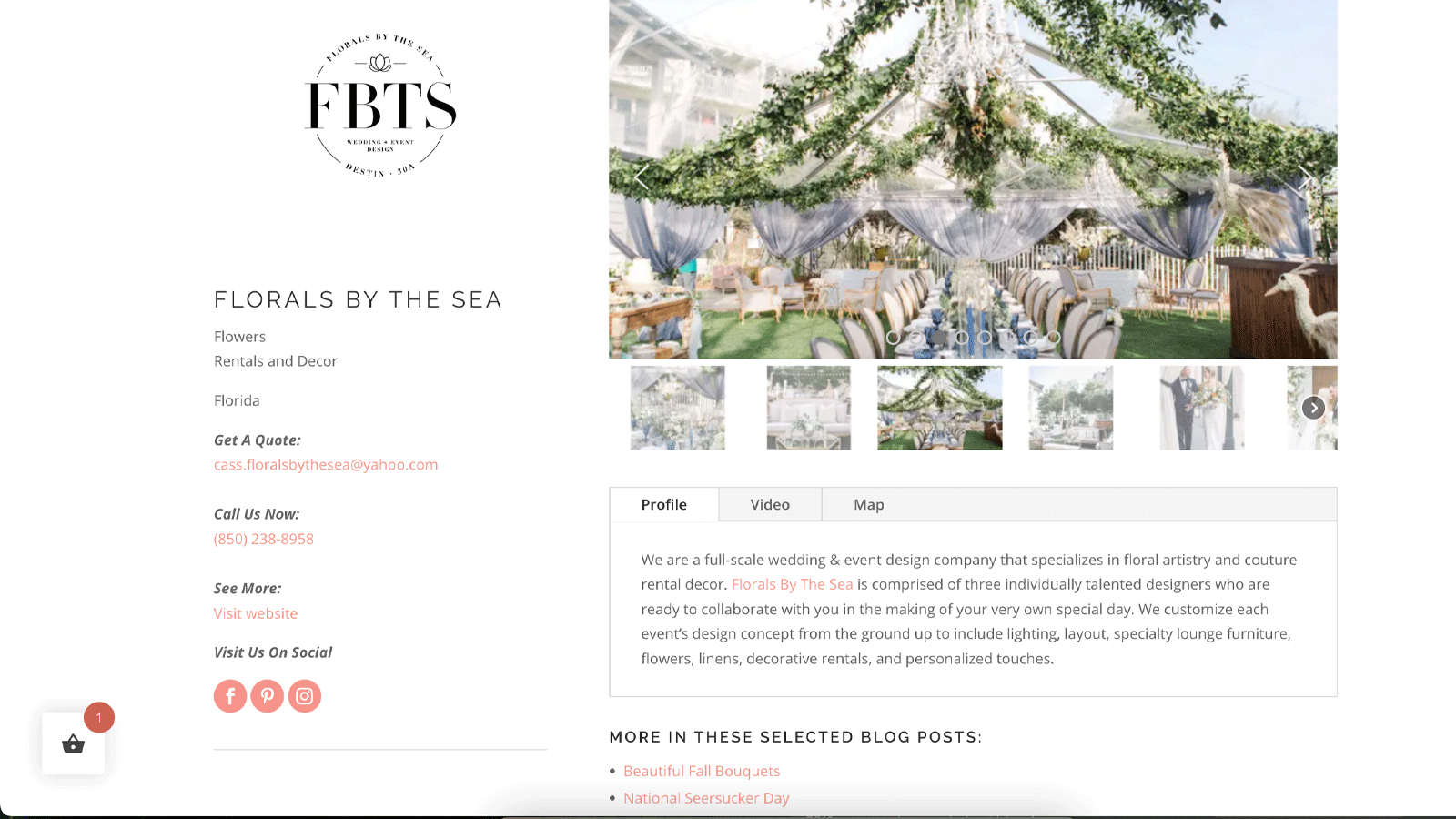 Southern Bride Featured Vendor Listing Sample
