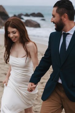 SSBSB Storybook Wedding Chapel Bride and Groom Jose and Kayli holding hands