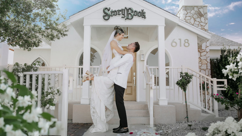 SSBSB Storybook Wedding Chapel Las Vegas Bride and Groom